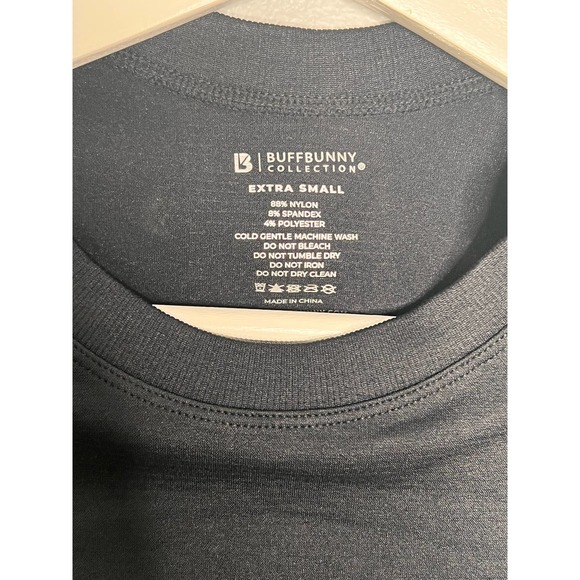 Buffbunny Synergy Long Sleeve Cutout Back Seamless Workout Top Black Size XS - Picture 9 of 13
